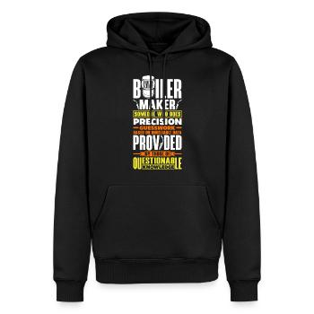 Chaudronnier Chaudronnier Drôle Citation - Sweat à capuche Premium bio Homme - noir - Devant - Nico (187cm)