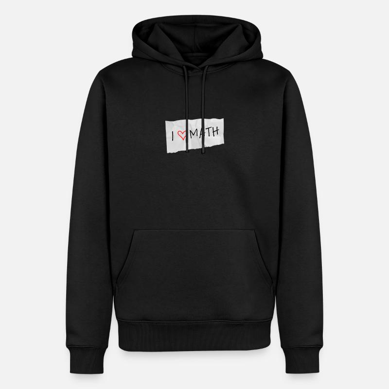 J’adore les maths - Sweat à capuche Premium bio Homme - noir