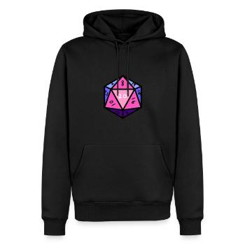 Omnisexual D20 Cubes Omnisexual Pride - Men’s Premium Organic Hoodie - black - Front - Nico (187cm)