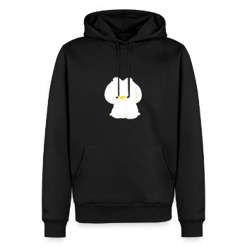 Couple de canards - Sweat à capuche Premium bio Homme - noir - Devant - Nico (187cm)