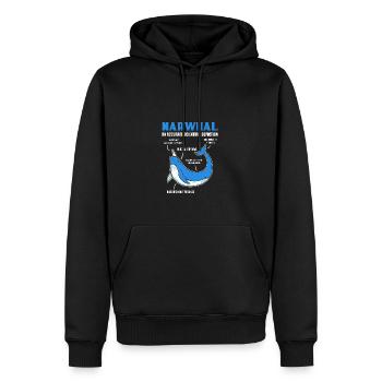 Wissenschaftliche Darstellung Meeresbiologe Gesche - Männer Premium Bio Hoodie - Schwarz - Vorne - Nico (187cm)