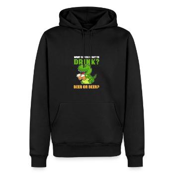 Bier oder Bier Barista Geschenk - Männer Premium Bio Hoodie - Schwarz - Vorne - Nico (187cm)