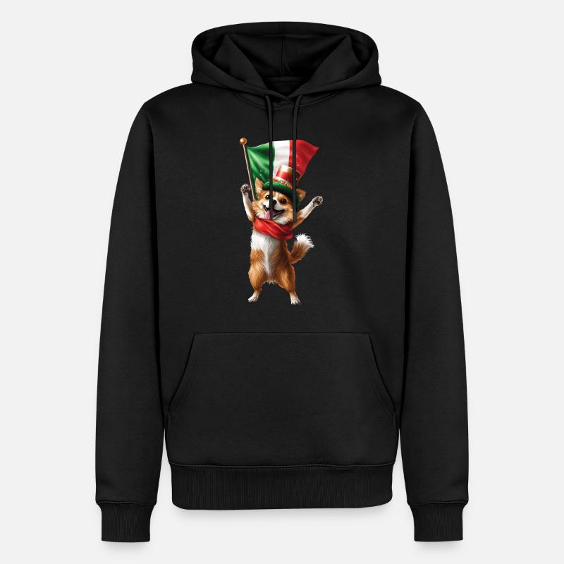 Hund - Männer Premium Bio Hoodie - Schwarz