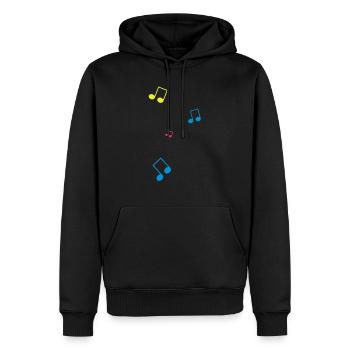 Noten - Männer Premium Bio Hoodie - Schwarz - Vorne - Nico (187cm)