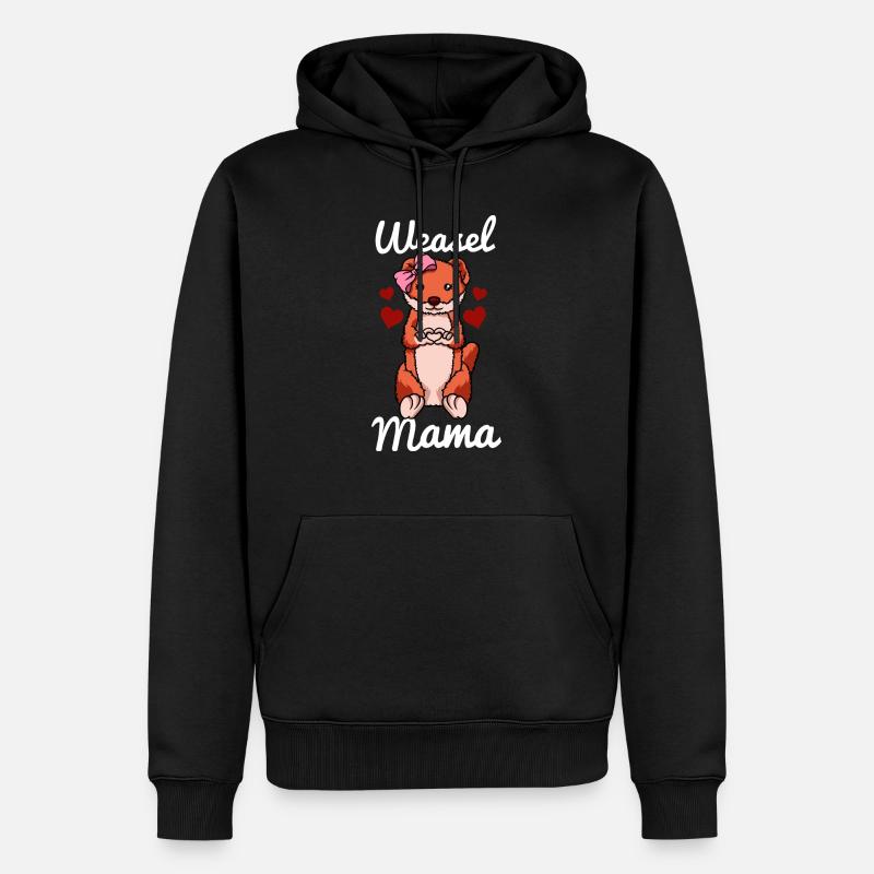 Ruban Wiesel Mama Finger Heart Weasel - Sweat à capuche Premium bio Homme - noir