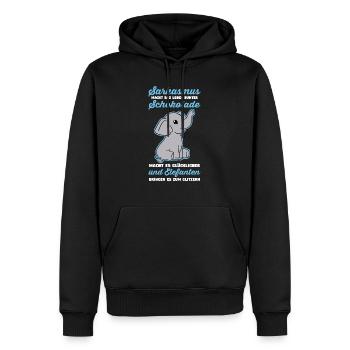 Dickhäuter Rüsseltier Elefant - Männer Premium Bio Hoodie - Schwarz - Vorne - Nico (187cm)