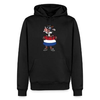 Holländer Kuh Fan - Männer Premium Bio Hoodie - Schwarz - Vorne - Nico (187cm)