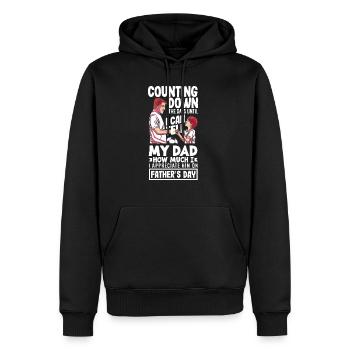 Counting Down the Days Father's Day - Männer Premium Bio Hoodie - Schwarz - Vorne - Nico (187cm)