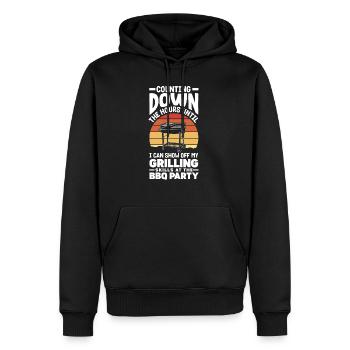 Je peux montrer mes talents de grillade à la soirée barbecue - Sweat à capuche Premium bio Homme - noir - Devant - Nico (187cm)