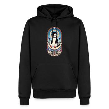 rt6uhjdsrujh - Men’s Premium Organic Hoodie - black - Front - Nico (187cm)