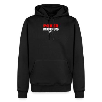Poker Modus an - Männer Premium Bio Hoodie - Schwarz - Vorne - Nico (187cm)