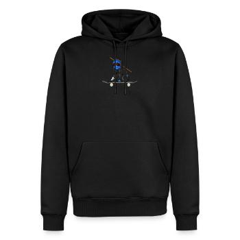 Skater Sloth Ninja Skate Gift - Men’s Premium Organic Hoodie - black - Front - Nico (187cm)