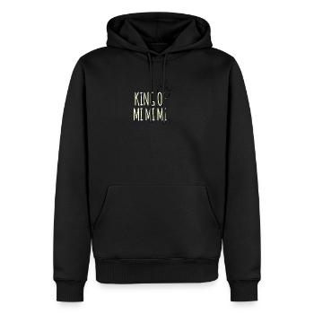 roi de mimimi Humour pleurnichard drôle - Sweat à capuche Premium bio Homme - noir - Devant - Nico (187cm)