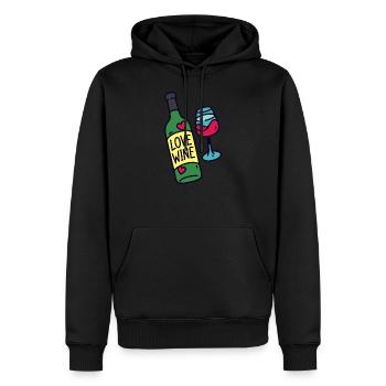Wein trinken Wein Geschenk Lustiges Wein Shirt - Männer Premium Bio Hoodie - Schwarz - Vorne - Nico (187cm)