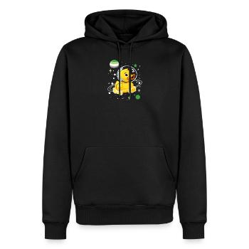 Ente Astronaut Aromantic Pride - Männer Premium Bio Hoodie - Schwarz - Vorne - Nico (187cm)