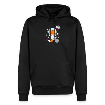 Renard Astronaute Ace Pride - Sweat à capuche Premium bio Homme - noir - Devant - Nico (187cm)