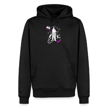 Licorne Astronaute Ace Pride - Sweat à capuche Premium bio Homme - noir - Devant - Nico (187cm)