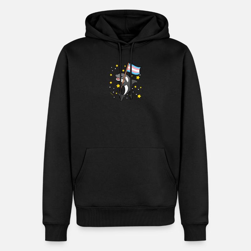 Trans Pride Orca - Sweat à capuche Premium bio Homme - noir