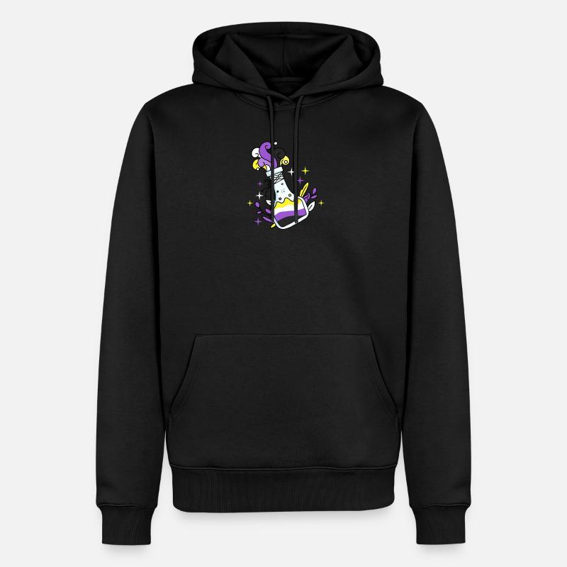 Nonbinary Pride Zaubertrank Nonbinary Pride - Männer Premium Bio Hoodie - Schwarz