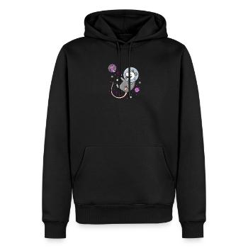 Asexuelles Opossum im Weltraum Ace Pride - Männer Premium Bio Hoodie - Schwarz - Vorne - Nico (187cm)
