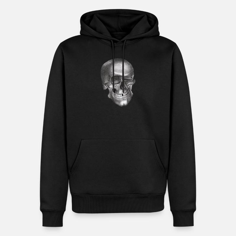 Crâne clin d’œil - Crâne - Sweat à capuche Premium bio Homme - noir