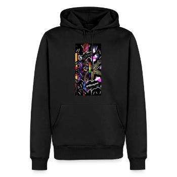 Style 4000 - Sweat à capuche Premium bio Homme - noir - Devant - Nico (187cm)