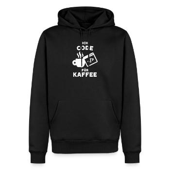 Entwickler Job Geld Verdienen Karriere Statement - Männer Premium Bio Hoodie - Schwarz - Vorne - Nico (187cm)
