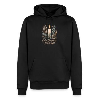 Botanisches Weihnachtsdesign - Männer Premium Bio Hoodie - Schwarz - Vorne - Nico (187cm)
