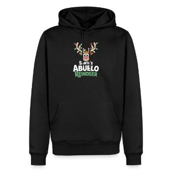 Das Rentier Abuelo des Weihnachtsmanns - Männer Premium Bio Hoodie - Schwarz - Vorne - Nico (187cm)