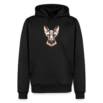 Sphynx Chat Sphynx Chat Chat Canadien Sphinx mignon - Sweat à capuche Premium bio Homme - noir - Devant - Nico (187cm)