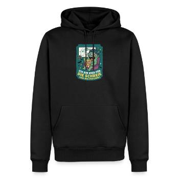 Horror Kino Schreien Popcorn Spruch - Männer Premium Bio Hoodie - Schwarz - Vorne - Nico (187cm)