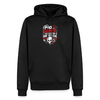 Visée, concentration, détruire le joueur - Sweat à capuche Premium bio Homme - noir - Devant - Nico (187cm)