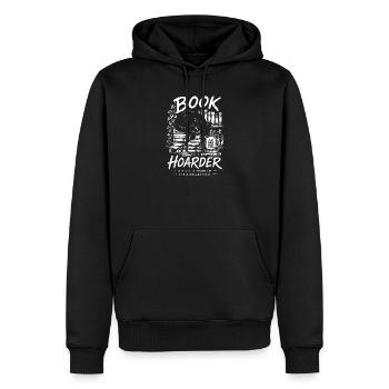 Book Hoarder: It's a Collection Cat Artwork - Men’s Premium Organic Hoodie - black - Front - Nico (187cm)