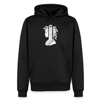 Medusa Kopf mit Schlangen - Männer Premium Bio Hoodie - Schwarz - Vorne - Nico (187cm)
