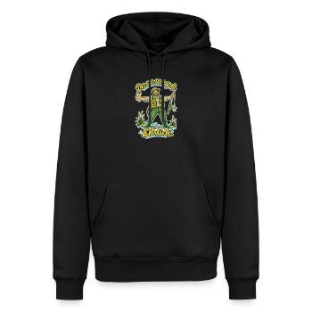 Angler Der war sooo groß - Männer Premium Bio Hoodie - Schwarz - Vorne - Nico (187cm)