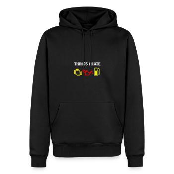 Auto - Car - Things I hate - Männer Premium Bio Hoodie - Schwarz - Vorne - Nico (187cm)