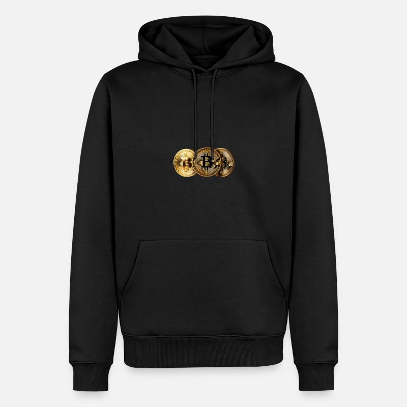 Bitcoin World - Männer Premium Bio Hoodie - Schwarz