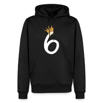 6 - Sweat à capuche Premium bio Homme - noir - Devant - Nico (187cm)