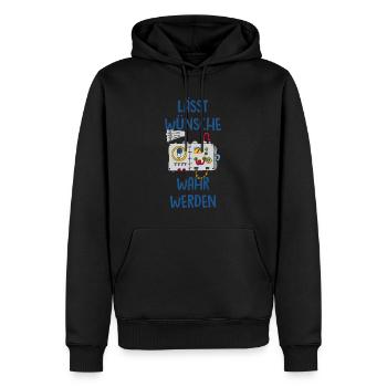 Le Grumeau Lässt Wünsche Wahr Werden - Sweat à capuche Premium bio Homme - noir - Devant - Nico (187cm)
