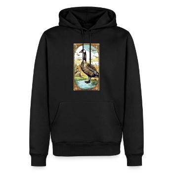 Gans aus Zeichentrickfilm - Männer Premium Bio Hoodie - Schwarz - Vorne - Nico (187cm)