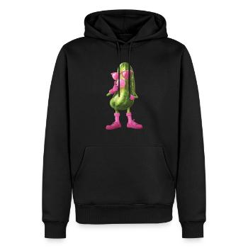 Gurke - Männer Premium Bio Hoodie - Schwarz - Vorne - Nico (187cm)