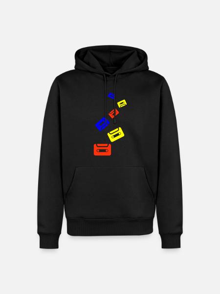 Cassette symbol - Men’s Premium Organic Hoodie - black