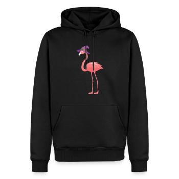 Halloween Flamingo Witch - Men’s Premium Organic Hoodie - black - Front - Nico (187cm)