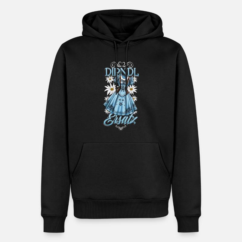 Dirndl Ersatz - Männer Premium Bio Hoodie - Schwarz