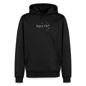 Blutgruppe Kaffee - Männer Premium Bio Hoodie - Schwarz - Vorne - Nico (187cm)