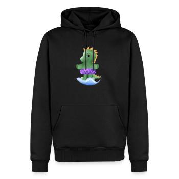 Kleiner Dinosaurier - Männer Premium Bio Hoodie - Schwarz - Vorne - Nico (187cm)