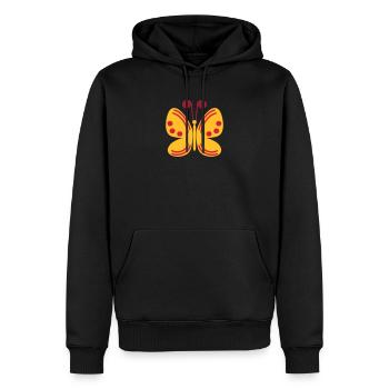 Papillon papillon motte insecte abeille cadeau - Sweat à capuche Premium bio Homme - noir - Devant - Nico (187cm)