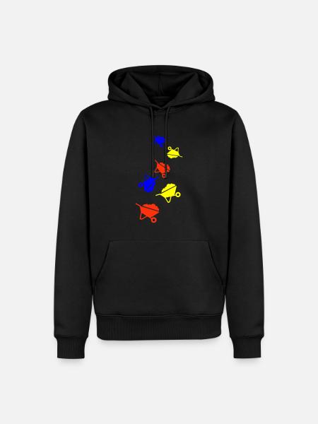 Wheelbarrow symbol - Men’s Premium Organic Hoodie - black