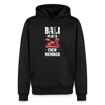 Equipe de fête à Bali - Sweat à capuche Premium bio Homme - noir - Devant - Nico (187cm)