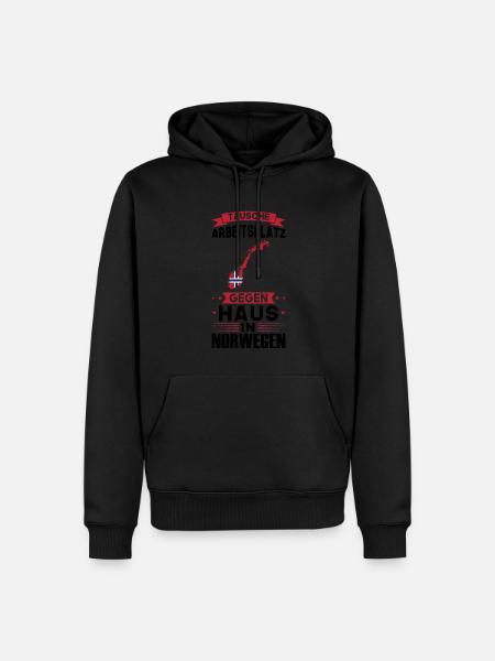 Norwegen Flagge Norwegisch Geschenk - Männer Premium Bio Hoodie - Schwarz